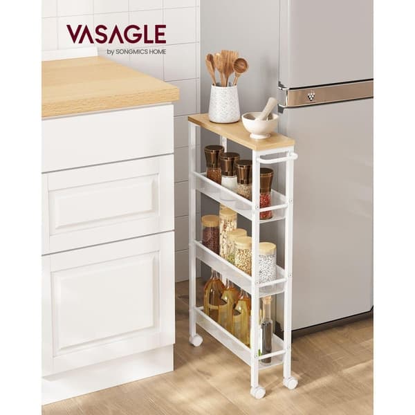 Servierwagen, VASAGLE LRC032B01, 45x77 cm, Hvid