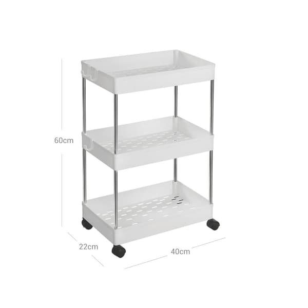 Rullvagn, SONGMICS, 40x22x60 cm, Vit