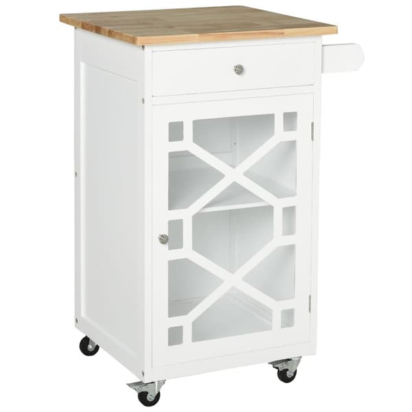 Rootz Serving Trolley - Rolling Kitchen Trolley - Mobil köksvagn - Förbättrad rörlighet - 63 cm x 45 cm x 86 cm