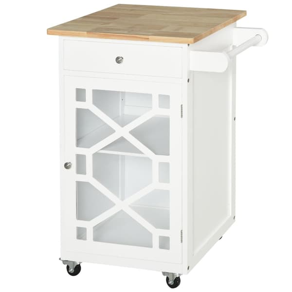 Rootz Serving Trolley - Rolling Kitchen Trolley - Mobil köksvagn - Förbättrad rörlighet - 63 cm x 45 cm x 86 cm