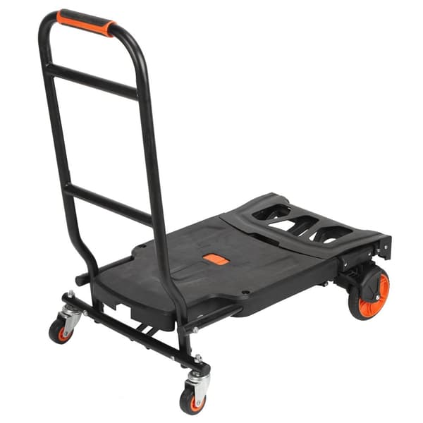 Hand Trailer Cart, Fällbar Design, Hög Lastkapacitet, Inkluderar Remmar