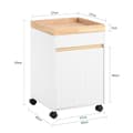 Miniatyrbillede 2 af 8: Mobil Arkivskab, ASK03-W, 60x40x75 cm, Hvid