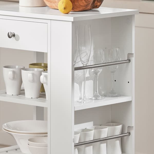Serveringsvogn, FKW12-II-W, 50x37x86 cm, Hvid
