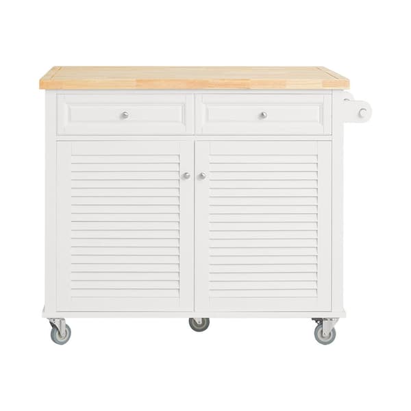 Keittiösaarekkeen vaunu, FKW84-II-WN, 115x71x94 cm, Valkoinen