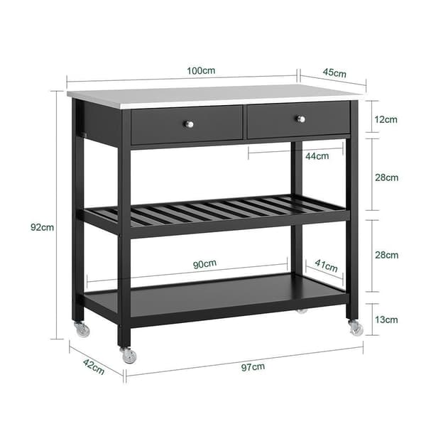 Keittiösaari, FKW47-SCH, 100x45x92 cm, Ruskea