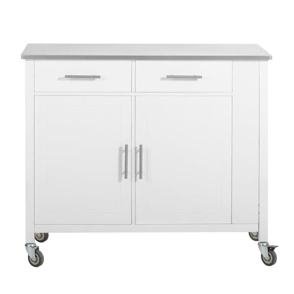 Keittiösaarekkeen vaunu, FKW108-W, 107x46x94 cm, Valkoinen