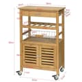 Miniatyrbillede 3 af 5: Serveringsvogn, FKW53-N, 60x36x92 cm, Natur