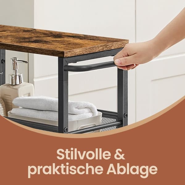 Rullvagn, VASAGLE 5 nivåer, 22x45.4x99.6 cm, Brun Svart