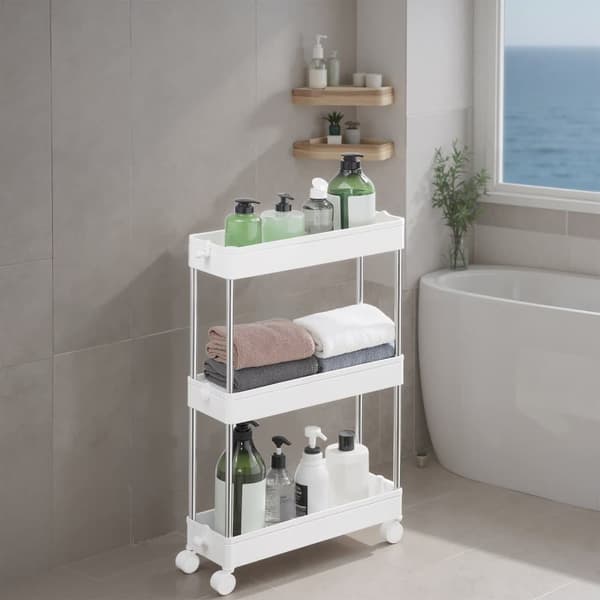 Kökstralle, SONGMICS KSC007W01, 40x13x60 cm, Vit