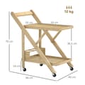 Miniatyrbild 3 av 10: Rootz Kitchen Cart on Wheels - Servering Trolley - Rolling Bar Cart - Space Saving Design - 66 cm x 40 cm x 70 cm