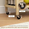 Miniatyrbild 6 av 10: Rootz Kitchen Cart on Wheels - Servering Trolley - Rolling Bar Cart - Space Saving Design - 66 cm x 40 cm x 70 cm