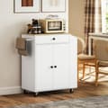 Miniatyrbild 8 av 10: Rootz Kitchen Cart with Drawer - Mobile Storage - Versatile Trolley - Justerbara hyllor - 82 x 38 x 86,5 cm - Vit och brunt