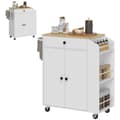 Miniatyrbild 10 av 10: Rootz Kitchen Cart with Drawer - Mobile Storage - Versatile Trolley - Justerbara hyllor - 82 x 38 x 86,5 cm - Vit och brunt
