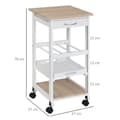 Miniatyrbild 3 av 6: Rootz Kitchen Car Serving Cart - Trolley - Utility Cart - Space Saving - 37x37x76cm