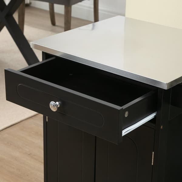 Rootz Rolling Kitchen Cart - Mobil Storage Unit - Kitchen Trolley - Rumle opbevaringsmuligheder - 60 cm x 45 cm x 85 cm
