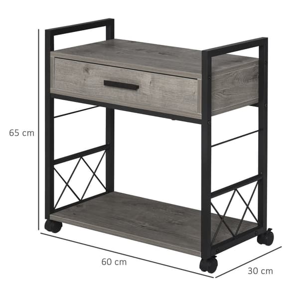 Sidobord, 60x30x65 cm, Grå
