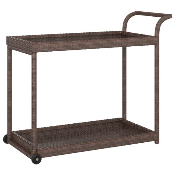 Serveringsvagn brun 100x45x83 cm konstrotting