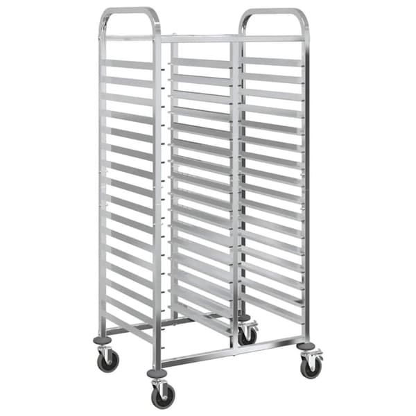 Brickvagn med 32 GN-behållare 75x55x162,5 cm rostfritt stål