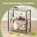 Miniatyrbild 4 av 6: KitchenPlank - 3 nivåer - på hjul - Grayy Spotted - Svart