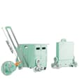Miniatyrbillede 1 af 2: Sammenklappelig Indkøbsvogn, 75L Kapacitet, Bærbart Design, Letvægtsmaterialer,grøn