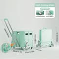 Miniatyrbild 2 av 2: 75L Fällbar Shoppingvagn, Hållbar Aluminiumlegering, Åtta Klättringshjul,grön
