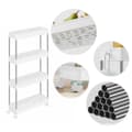 Miniatyrbild 3 av 5: Rootz 4 Level Kitchen Trolley - Kitchen Cart - Lagringshylla - Kompakt & hållbar - 40 x 13,5 x 86 cm
