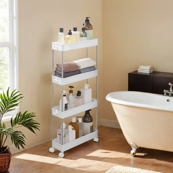 Rootz 4 Level Kitchen Trolley - Kitchen Cart - Lagringshylla - Kompakt & hållbar - 40 x 13,5 x 86 cm