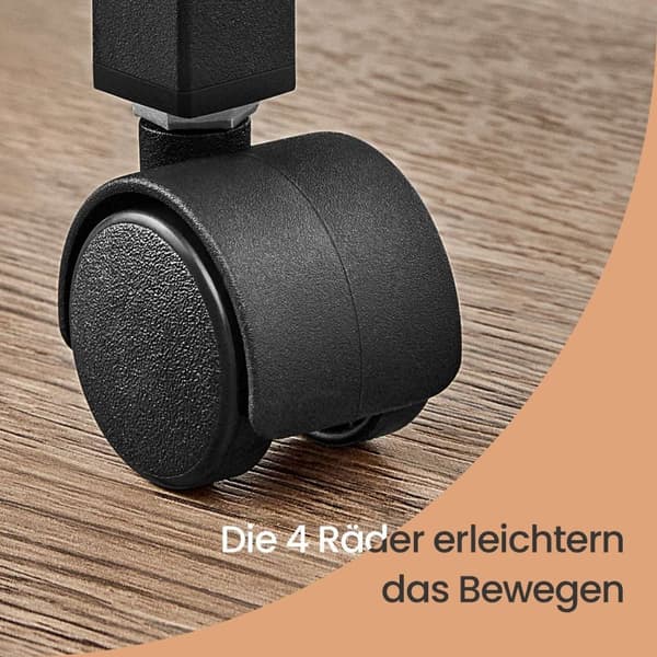 Rootz 4 Level Troting Trolley - Kitchen Cart - Mal Nisch Shelf - Vintage Brown Black - Rymdräddande design - 22 x 45,4 x 77 cm