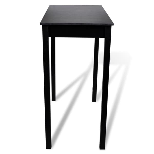 vidaXL Barbord med 2 st barstolar svart