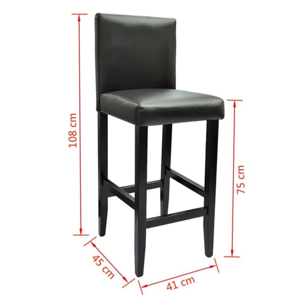 vidaXL Barbord med 2 barstolar svart