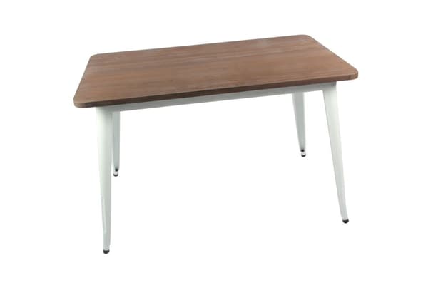 Spisestue gruppe metalplade mathvid France bord med topplade i alm og 4 galvaniserede About France stole