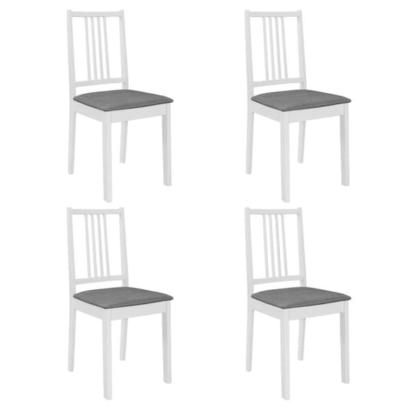 vidaXL spisebordssæt 5 dele MDF hvid