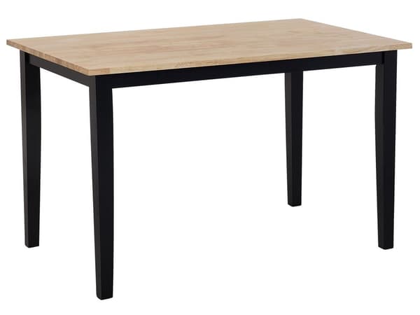 Spisebordssæt Sortbejdset Lyst Træ 120 x 75 cm 4 Personers Træstole uden Armlæn Skandinavisk stil Køkken Moderne Dekorativ Spisestue Design