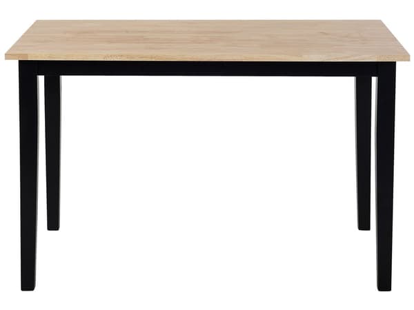 Spisebordssæt Sortbejdset Lyst Træ 120 x 75 cm 4 Personers Træstole uden Armlæn Skandinavisk stil Køkken Moderne Dekorativ Spisestue Design