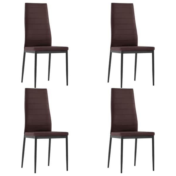 vidaXL Matbord och stolar 5 delar brun