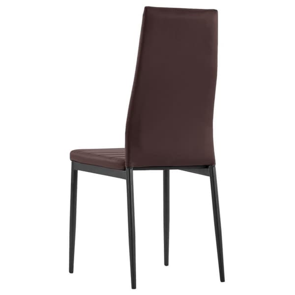 vidaXL Matbord och stolar 5 delar brun
