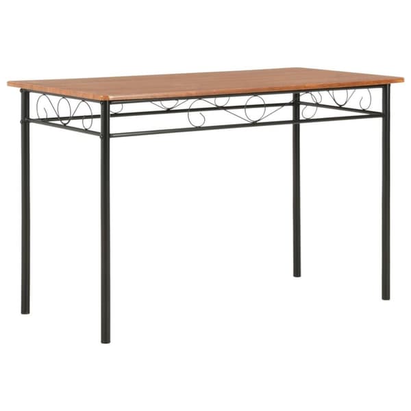 vidaXL Spisestue 5 deler MDF og stål brun