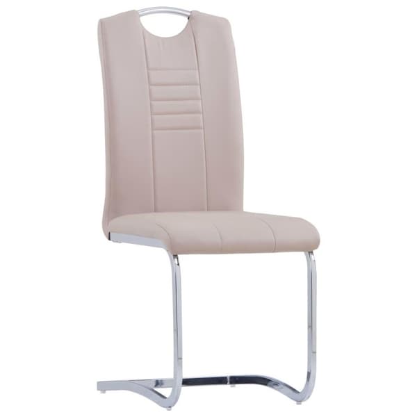vidaXL Matgrupp 5 delar konstläder cappuccino