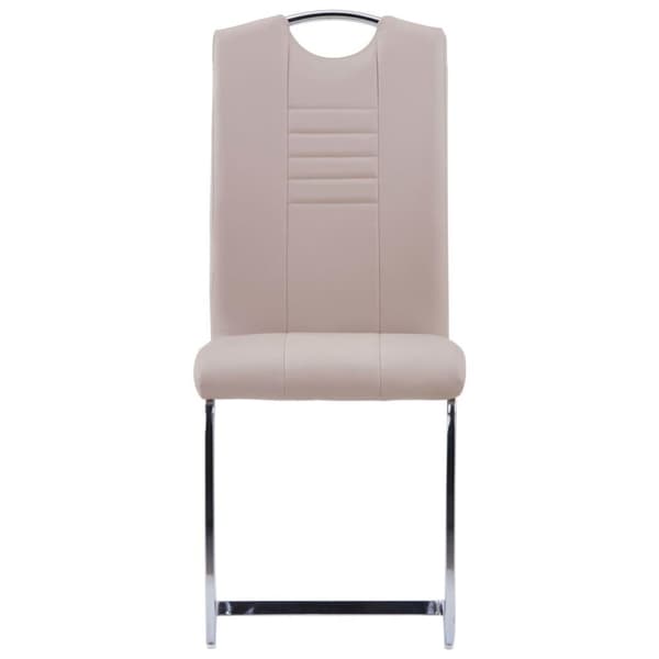 vidaXL Matgrupp 5 delar konstläder cappuccino
