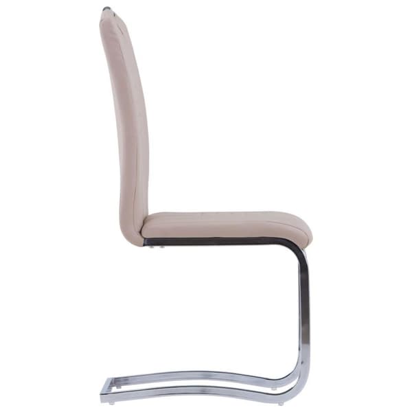 vidaXL Matgrupp 5 delar konstläder cappuccino