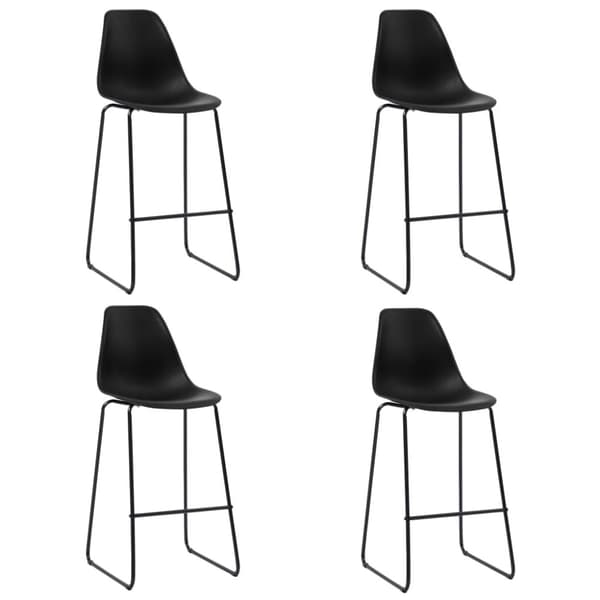 vidaXL Bargrupp 5 delar plast svart