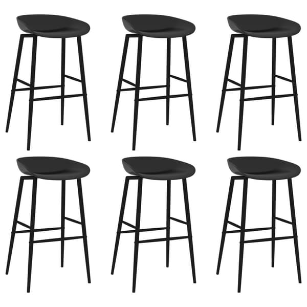 vidaXL Bargrupp 7 delar svart