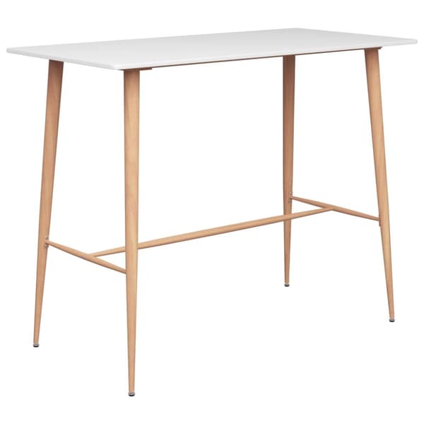 vidaXL Barsett 7 deler hvit og svart