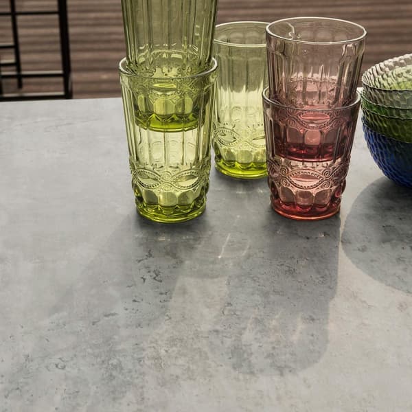 SoBuy Baaripöytä ja 4 baarijakkaraa Ruokailuryhmä 4 hengelle. betonikuvio P100*L60*K87 cm, Enimmäiskuormitus: 150 kg/Baarituolit OGT11-HG