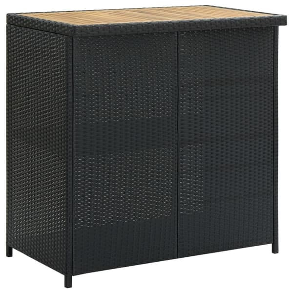 vidaXL barsæt 3 dele polyrattan sort