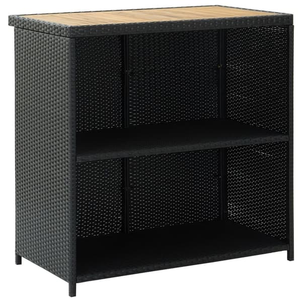 vidaXL barsæt 3 dele polyrattan sort