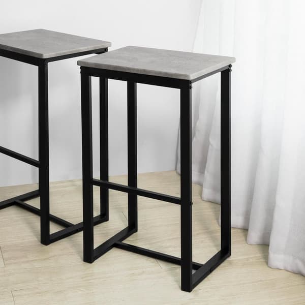 SoBuy Bordsæt med 4 taburetter i industriel stil, L100xP60xH96 cm, Maksimal belastning: 150 kg. OGT15-HG