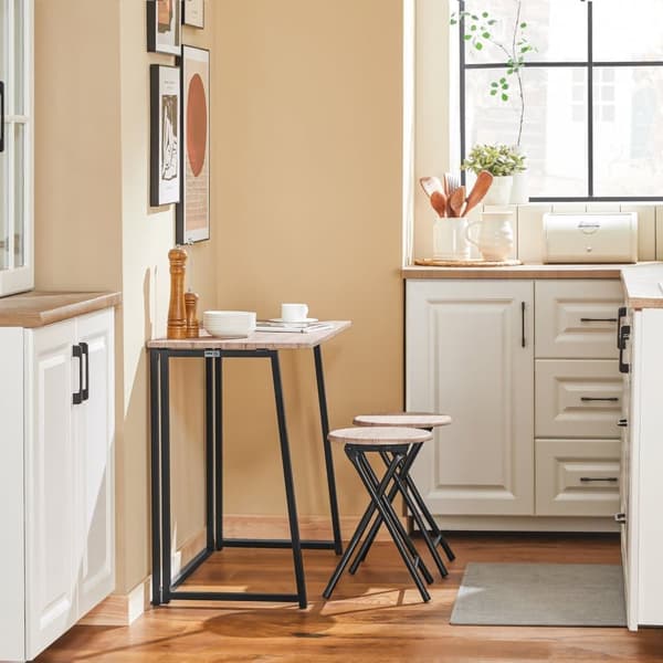 SoBuy Klaffbord och 2 Pallar, Matgrupp, Testad för 150 kg, OGT18-N