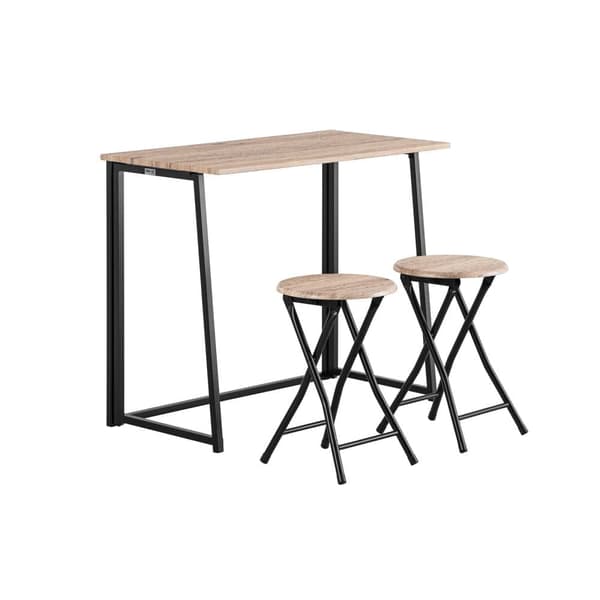 SoBuy Klaffbord och 2 Pallar, Matgrupp, Testad för 150 kg, OGT18-N