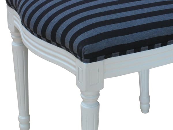 Amaretta spisegruppe 100x180/280 inkl. 2 tilleggsplate antikk hvit med 2+6 Rokokko stoler antikk hvit/svart.